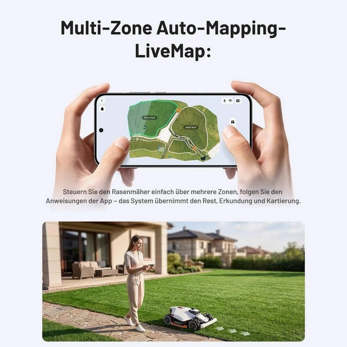Mammotion LUBA 3 AWD Mähroboter, 360° LiDAR, Dual-Kamera KI, 4G-Modul 3