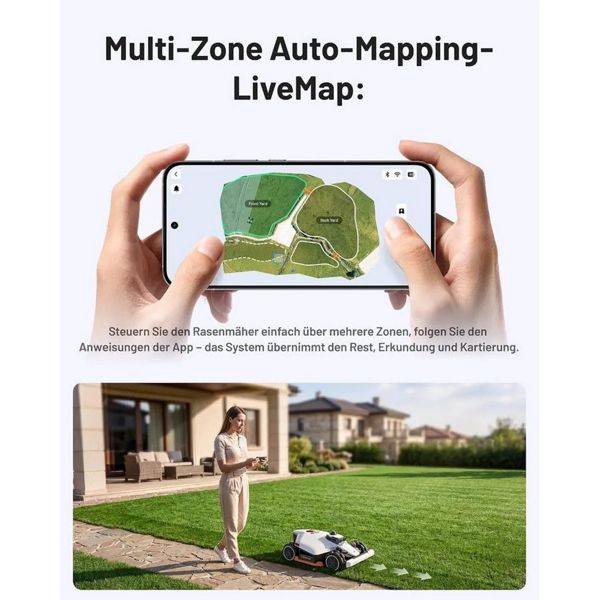 Mammotion LUBA 3 AWD Rasenmähroboter, 360° LiDAR, Allradantrieb, intelligente Navigation 3