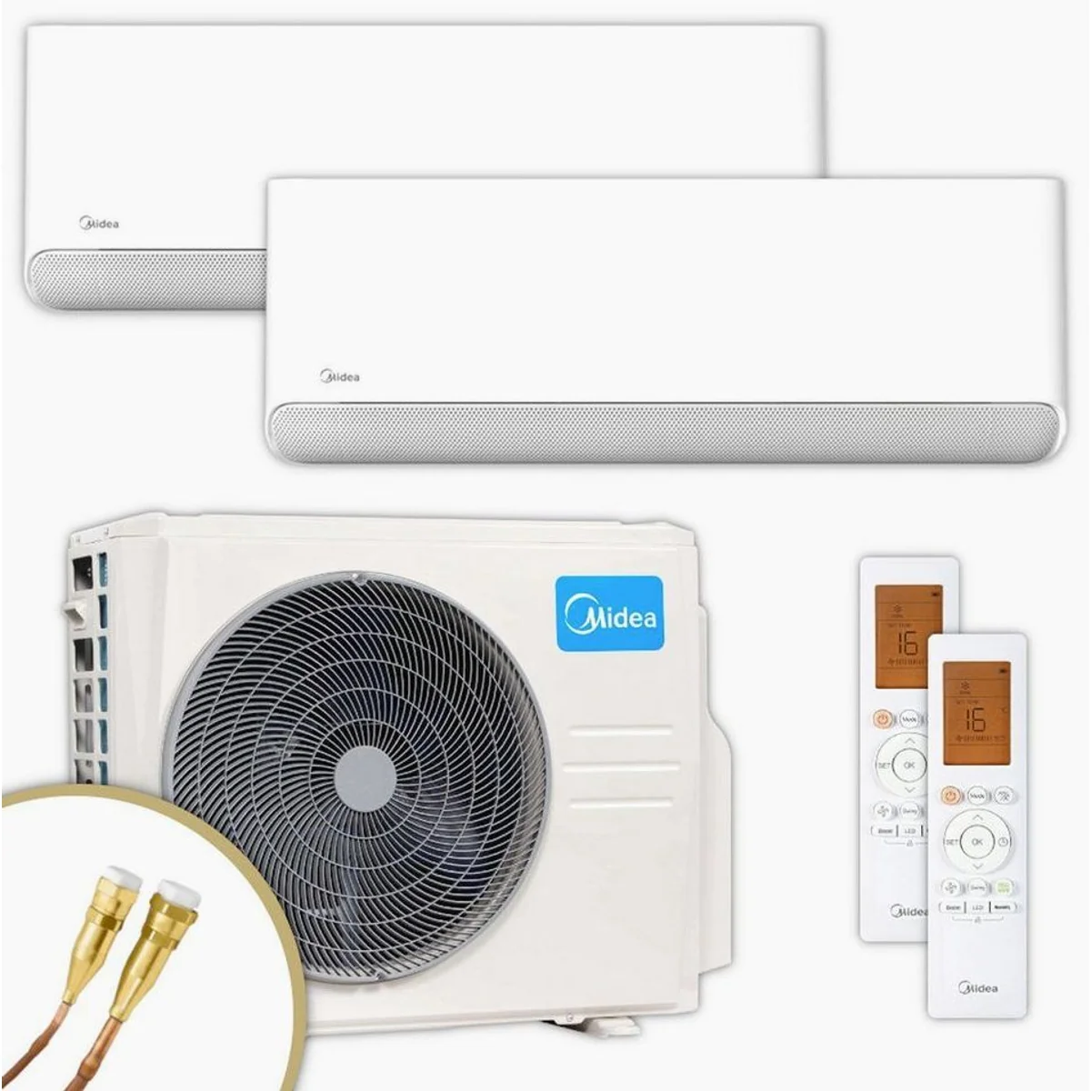 Midea MSCB1BU-09HRFN8-ME Klimaanlage, effiziente Temperaturregelung, geräuscharm, integrierte Wärmepumpe