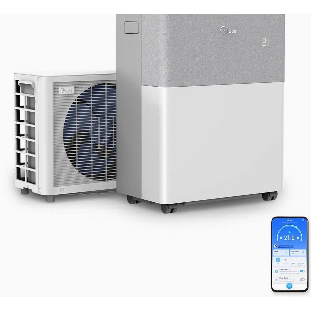 Midea PortaSplit Cool Klimagerät, 3-in-1 Funktionalität für Räume bis 28m²