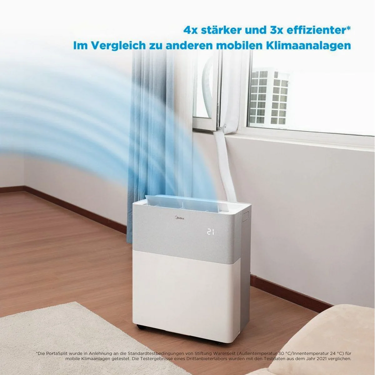 Midea PortaSplit Cool Klimagerät, 3-in-1 Funktionalität für Räume bis 28m² 3