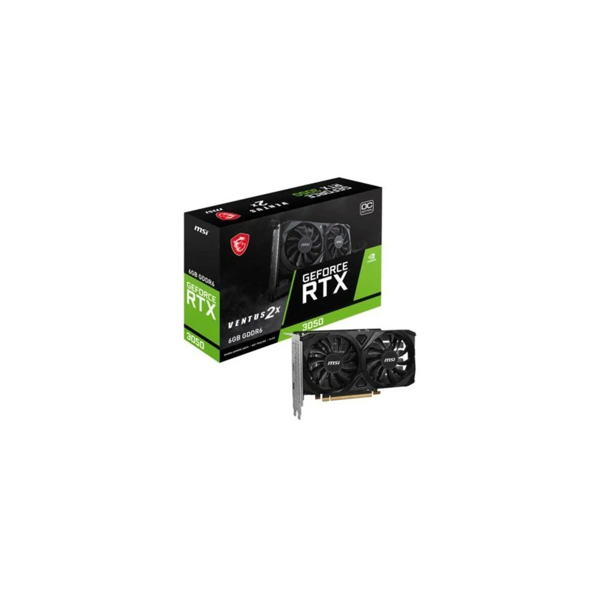 MSI GeForce RTX 3050 VENTUS 2X E 6G OC, leistungsstarke Grafik, moderne Kühlung, effiziente Leistung