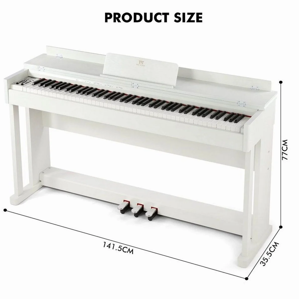 MUSTAR Digitalpiano E-Piano, 88 Tasten, Hammermechanik, USB/MIDI-Anschluss 2