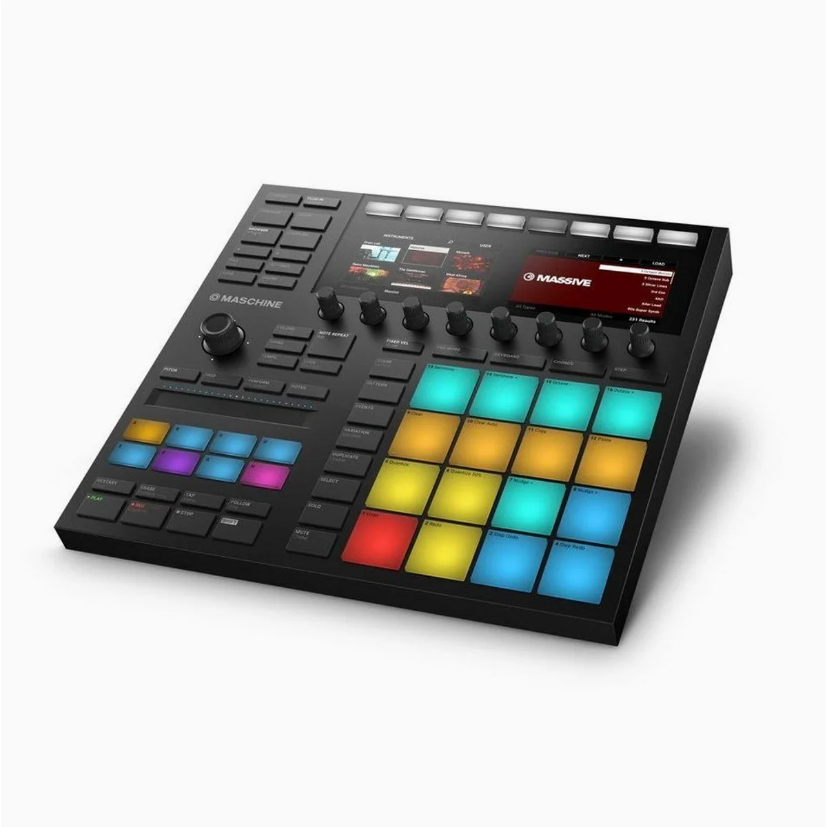 Native Instruments MASCHINE MK3, DAW Controller, 16 Pads, RGB-Displays, integriertes Audio Interface