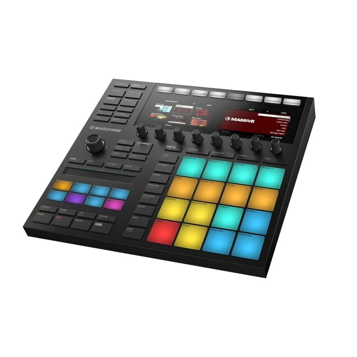 Native Instruments MASCHINE MK3, DAW Controller, 16 Pads, RGB-Displays, integriertes Audio Interface 3