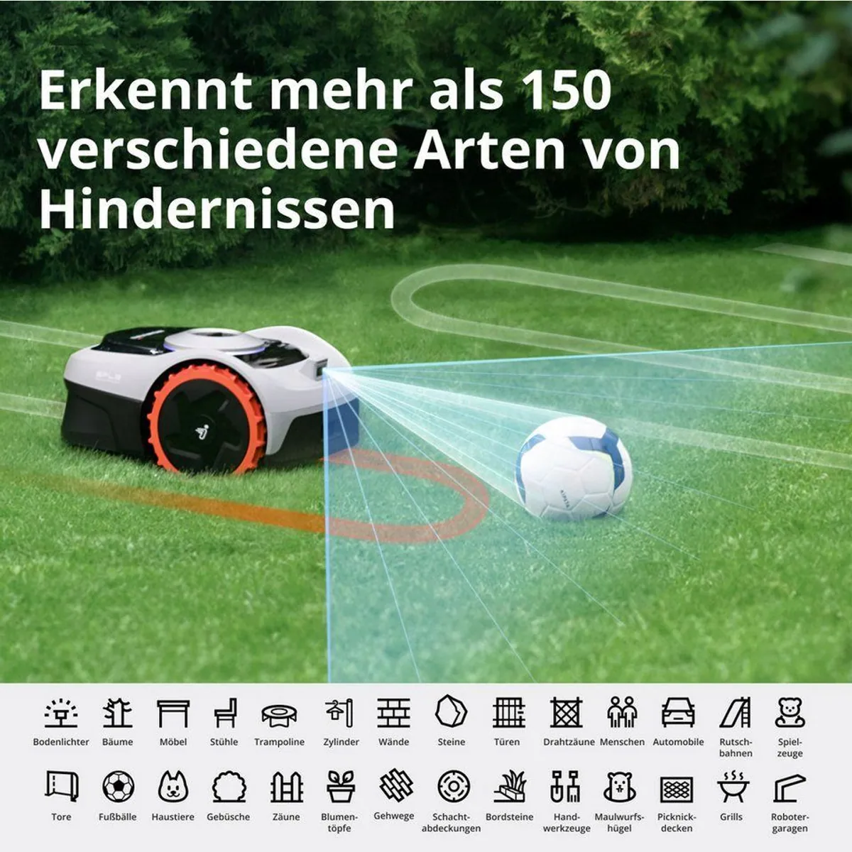 NAVIMOW i105E Rasenmähroboter, kabellose Kartierung, präzise Hinderniserkennung, App-Steuerung 2