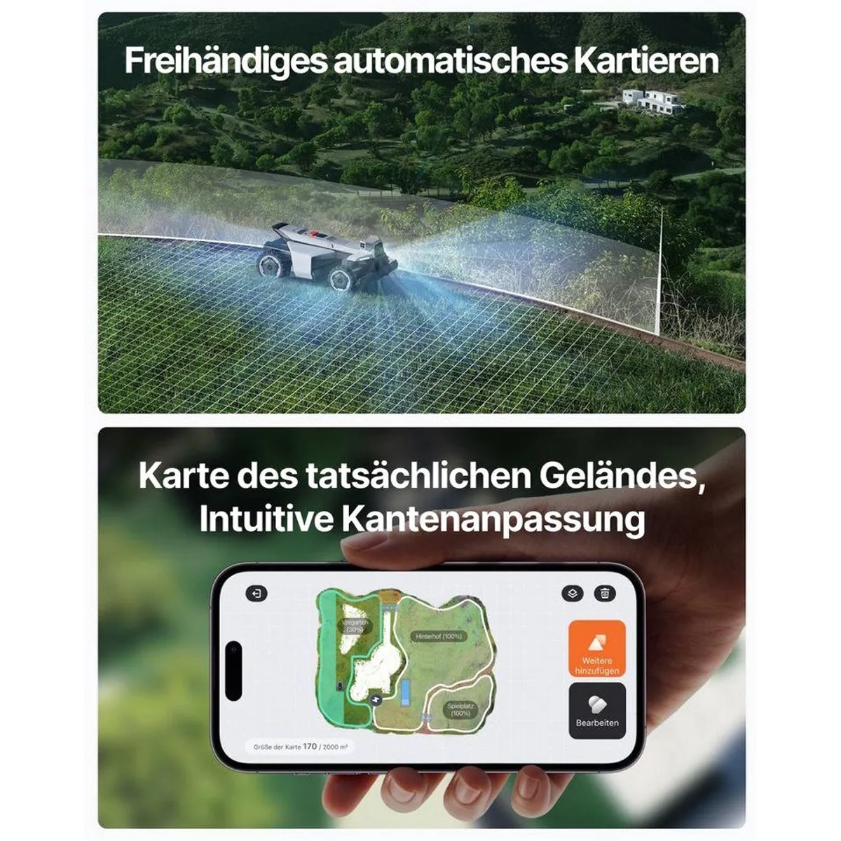 NAVIMOW X420 Mähroboter, All-Terrain, Zero-Turn AWD, bis 2000 m² Rasenfläche 3