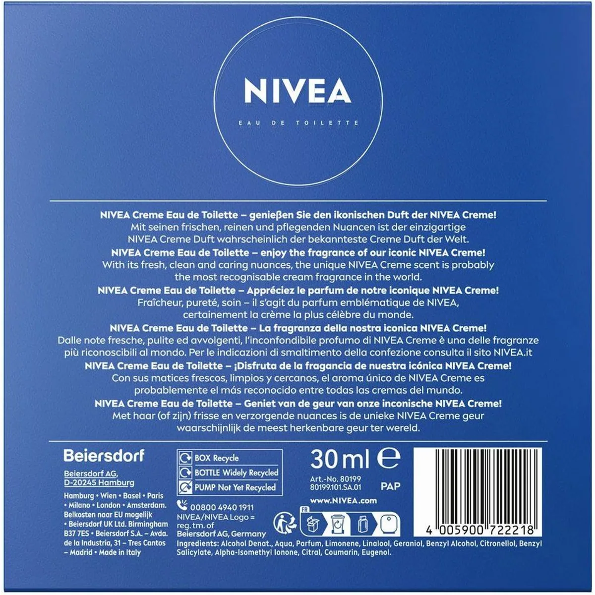 Nivea Eau de Toilette, ikonischer Duft, vielseitig tragbar, eleganter Flakon 3