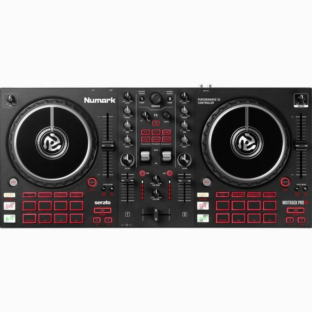 Numark Mixtrack Pro FX DJ-Controller, intuitives Layout, integrierte Soundkarte