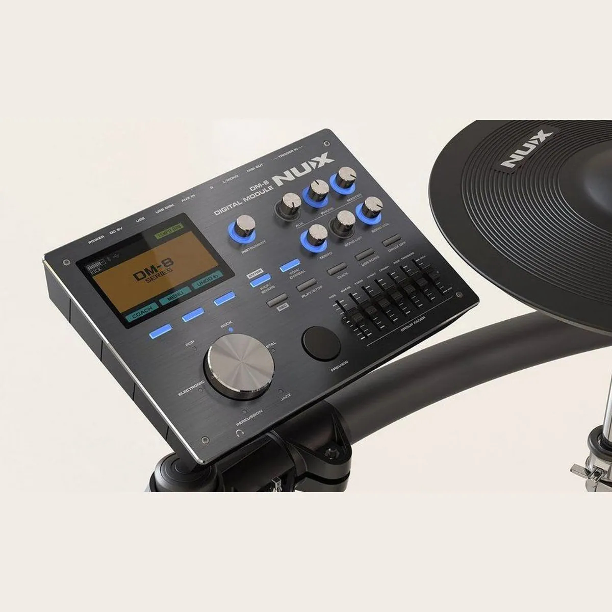 Nux DM-8 E-Drum, 9-teiliges Set mit innovativen Technologien und umfangreichen Funktionen 3