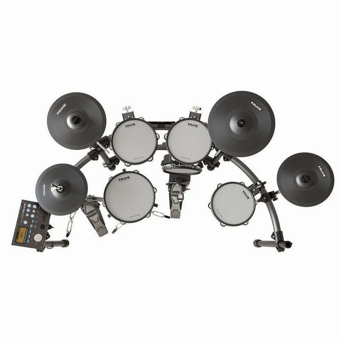 Nux DM-8 E-Drum Schlagzeug, authentisches Spielgefühl, vielseitige Soundmodulation 2
