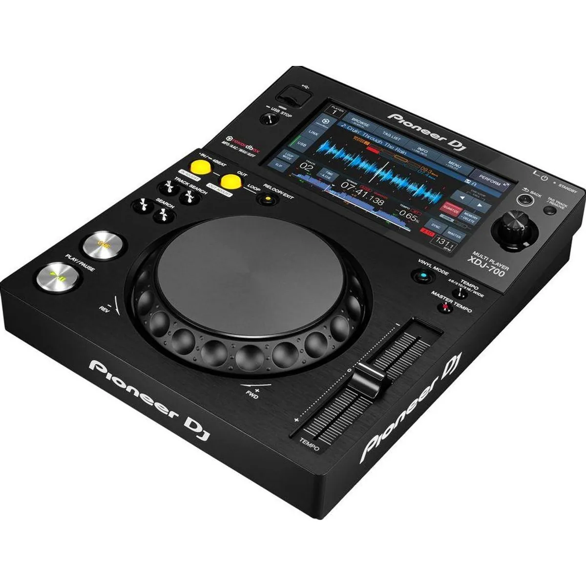 Pioneer DJ XDJ-700, kompakter DJ-Controller, flexibles Setup, 7 Zoll LCD-Touchscreen