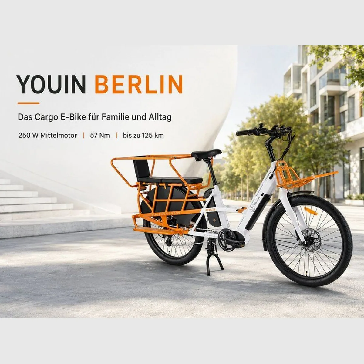 PixelPilot E-Bike Lasten-E-Bike, vielseitig einsetzbar mit Dual-Akku und 125 km Reichweite 2