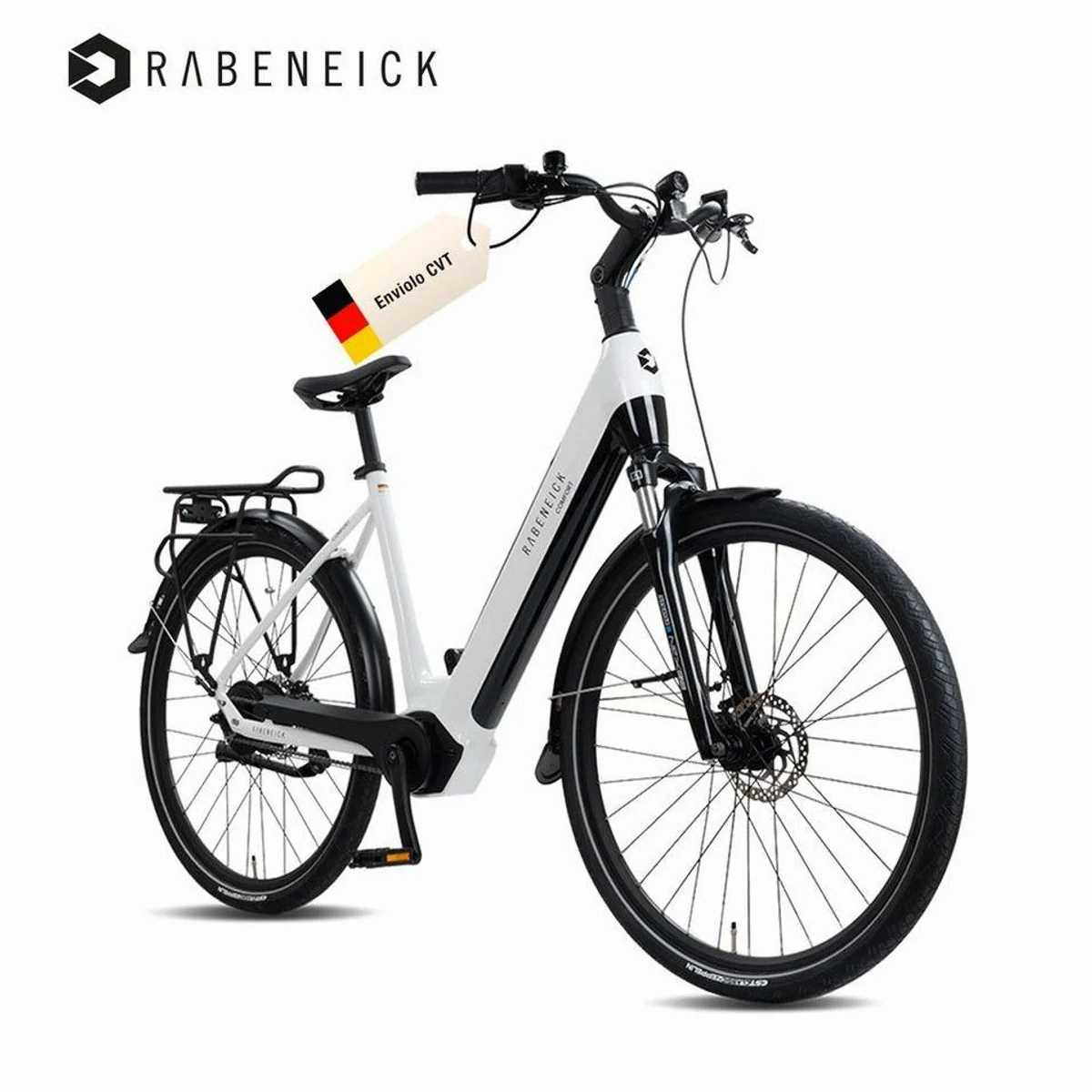 Rabeneick Comfort E-Bike, stufenlose Nabenschaltung, kraftvoller Mittelmotor — 28 Zoll, 522 Wh, 75 Nm