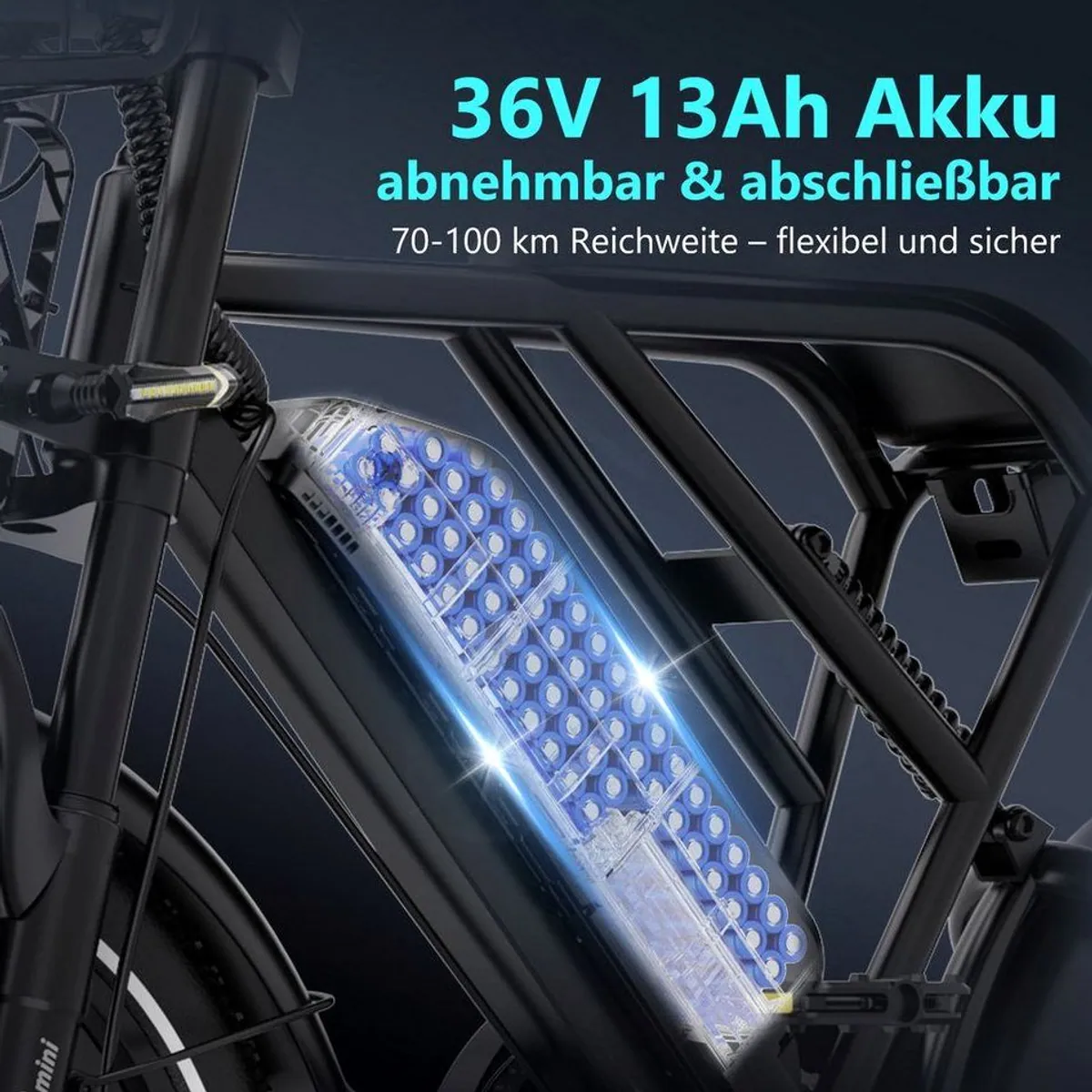RCB E-Bike Pedelec G19 mini, kompakt, leistungsstark, komfortabel — 70-100 km Reichweite, 36V 13Ah, 7-Gang 3