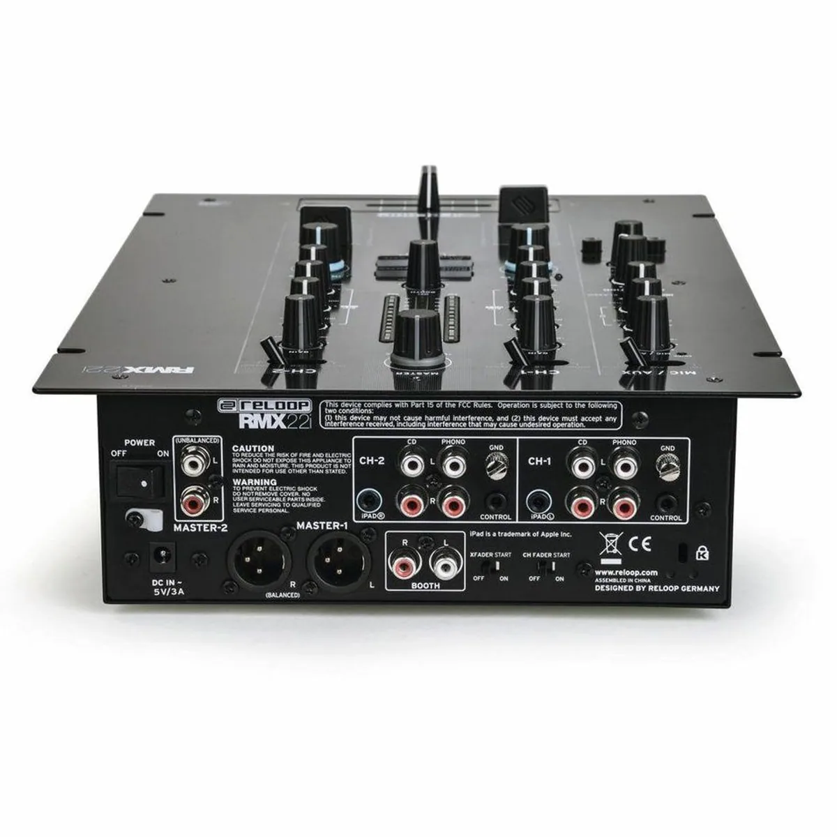 Reloop RMX-22i DJ Mixer, kompakte digitale Leistung, flexible Anschlüsse, robuste Bauweise 3