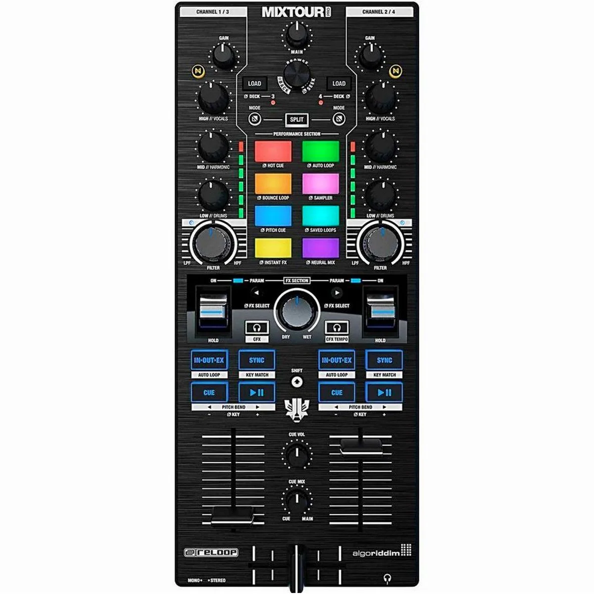 Reloop Mixtour Pro DJ Controller, ultramobiles Design, umfassende Kontrolle, nahtlose Softwareintegration