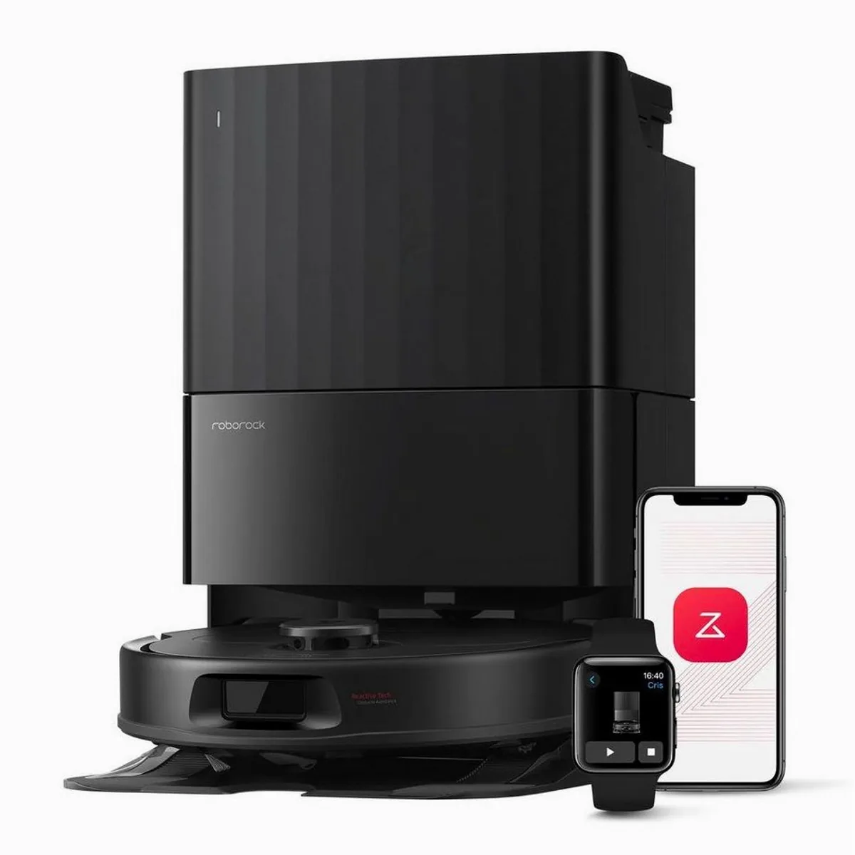 Roborock Saugroboter QV 35A, 8000 Pa Saugleistung, PreciSense LiDAR-Navigation, Anti-Verfilzungs-Design
