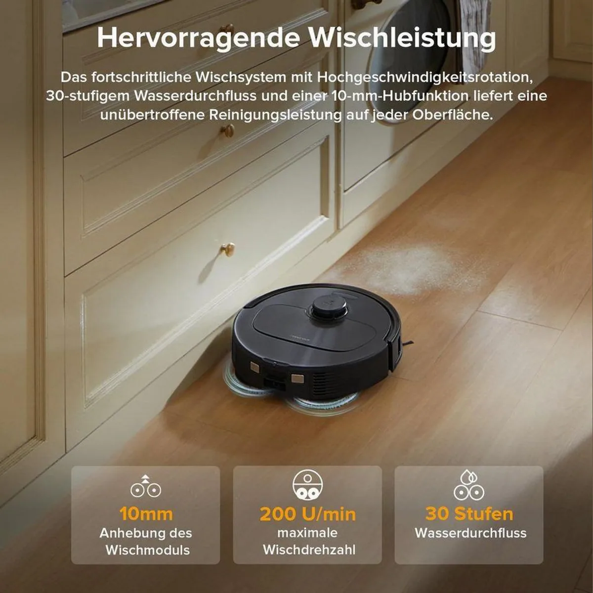 Roborock Saugroboter QV 35A, 8000 Pa Saugleistung, PreciSense LiDAR-Navigation, Anti-Verfilzungs-Design 3