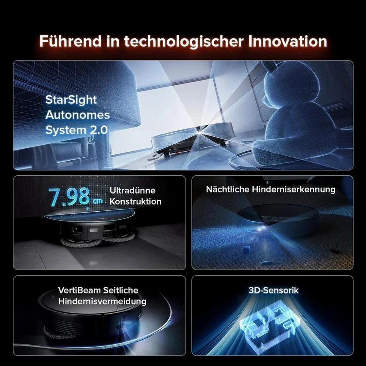 Roborock Saros 10R, 22000 Pa Saugleistung, Ultra-Slim Design, StarSight System 2.0 2