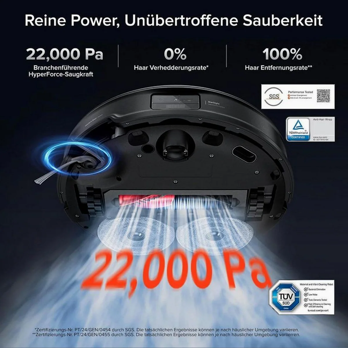 Roborock Saros 10R, 22000 Pa Saugleistung, Ultra-Slim Design, StarSight System 2.0 3