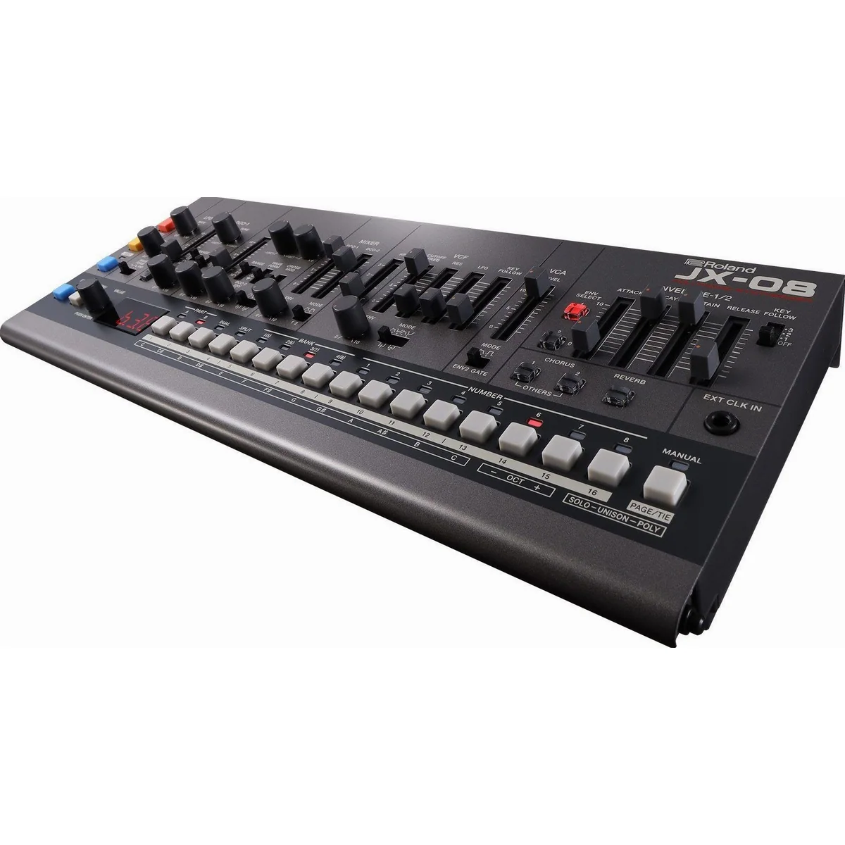 Roland JX-08 Synthesizer, authentischer Sound, integrierte Effekte, kompakte Bauweise 2
