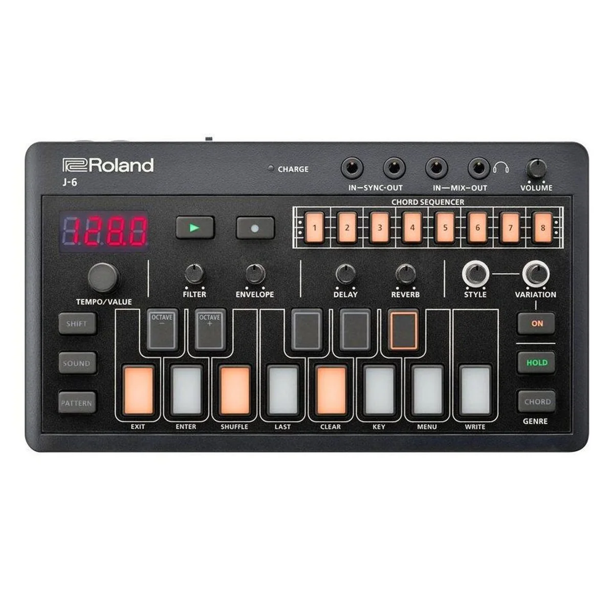 Roland Aira J-6 Chord Synthesizer, mobiles Instrument mit 100 Akkord-Sets und JUNO-60 Sounds 2