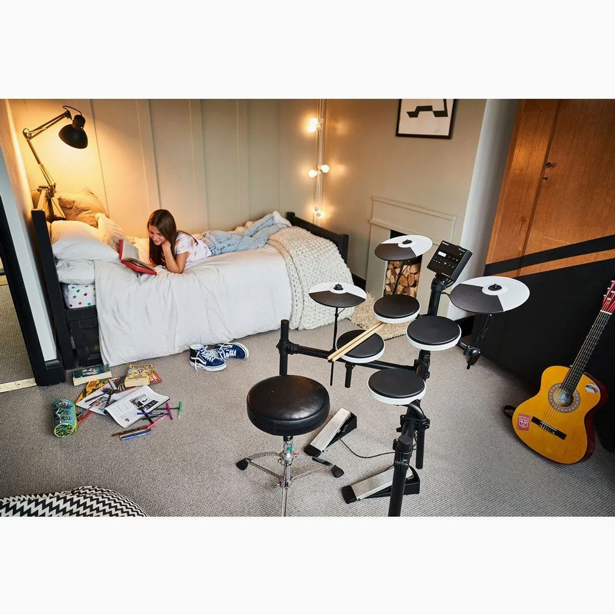 Roland TD-02K E-Drum Set, 16 spielfertige Kits, anschlagsdynamische Pads, integriertes Metronom 4