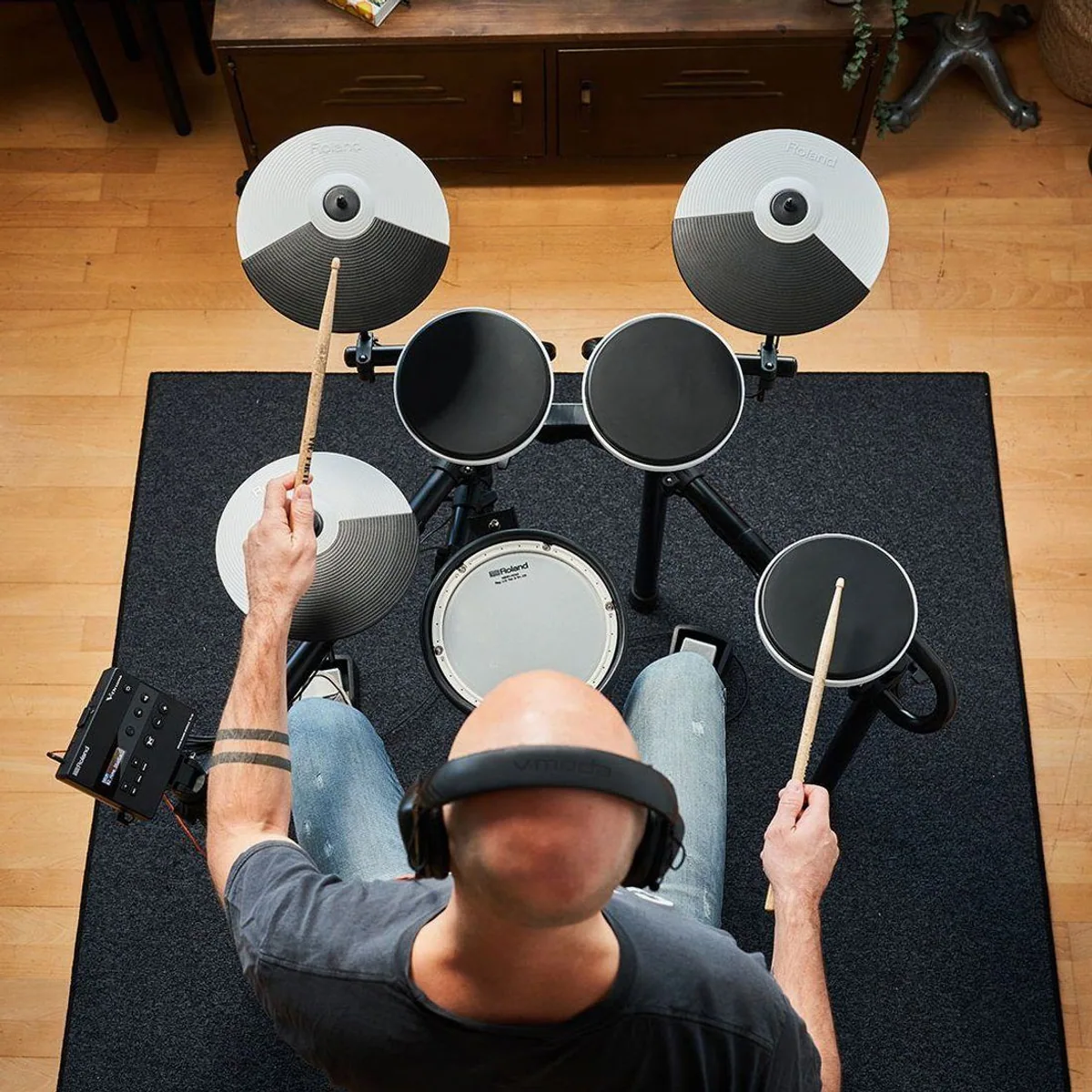 Roland TD-02KV E-Drum Set, vielseitige Übungsfunktionen, hochwertige Pads 4