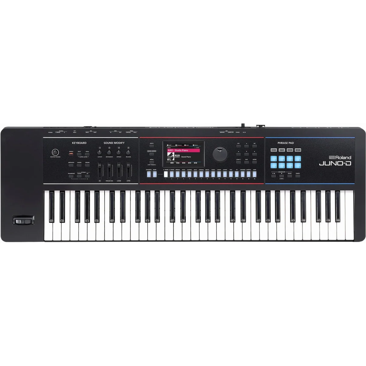Roland JUNO-D6 Synthesizer, professionelle Sounds, kompakt & tragbar