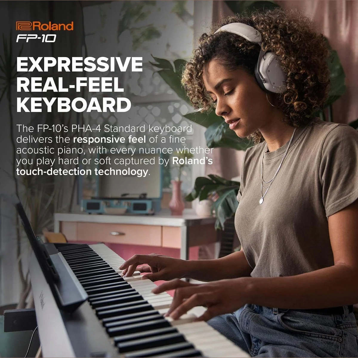 Roland FP-10 Digital Piano, authentischer Klang, tragbares Design, integrierte Lernfunktionen 5