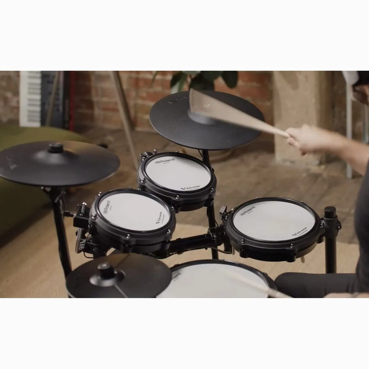 Roland E-Drum TD313, kompaktes Schlagzeug, modernes V31 Modul, erstklassige Soundbibliothek 5