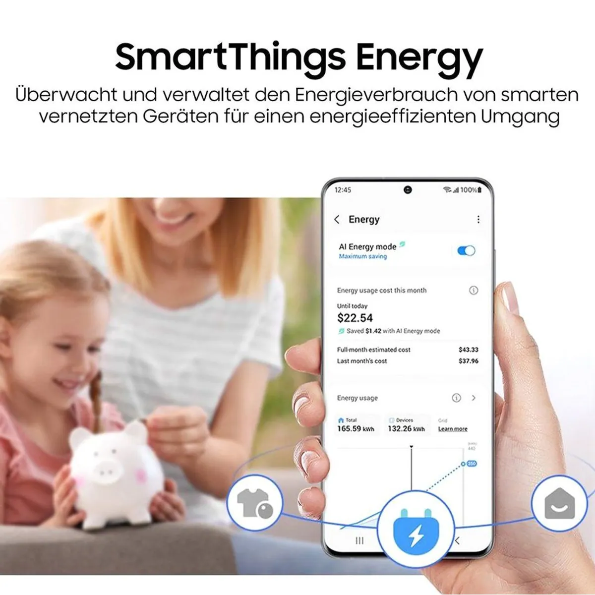 Samsung WF90H09C4W Waschmaschine, 9 kg, 1400 U/min, großes 7" Touchdisplay 3