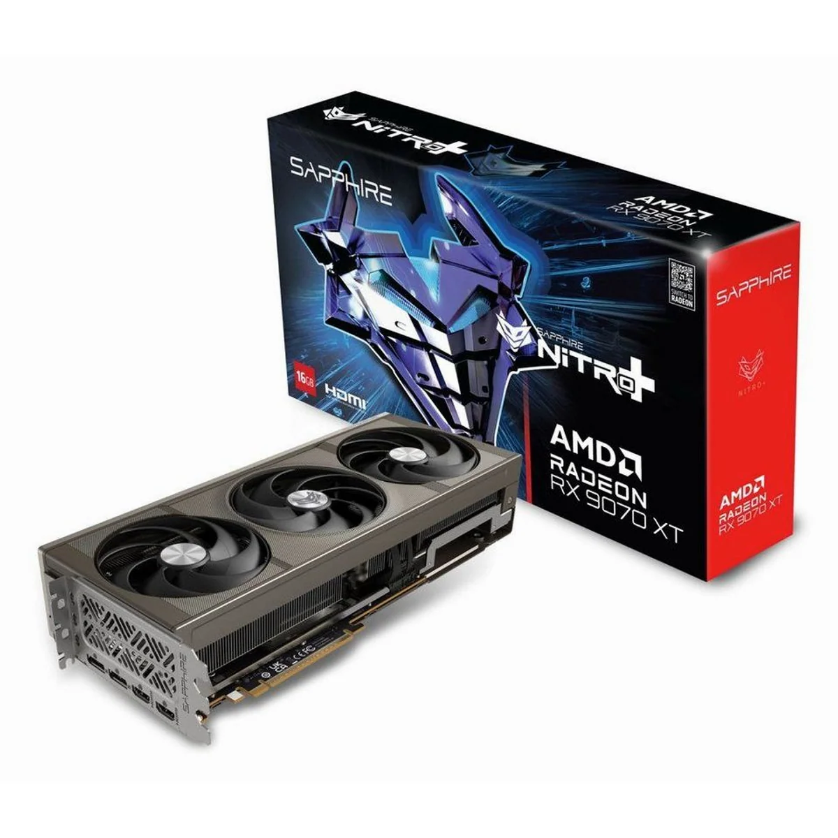 Sapphire Radeon RX 9070 XT Grafikkarte, Hochleistungs-Grafik, Raytracing-fähig, 16 GB GDDR6-Speicher