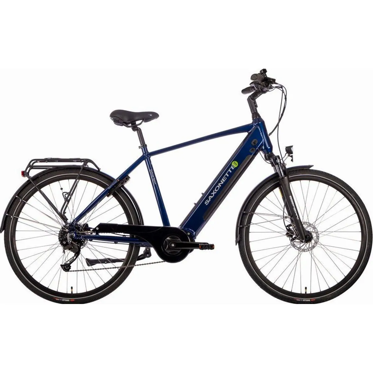 SAXONETTE E-Bike Cityrad Deluxe Sport, 250W Mittelmotor, Shimano Alivio 9-Gang, 418 Wh Akku