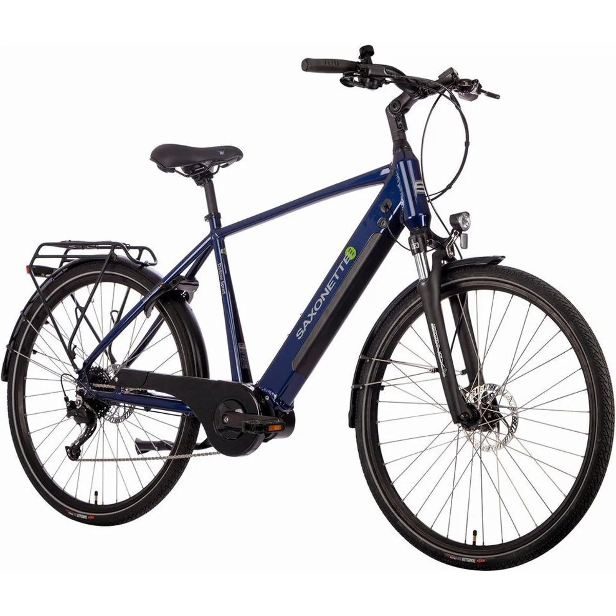 SAXONETTE E-Bike Cityrad Deluxe Sport, 250W Mittelmotor, Shimano Alivio 9-Gang, 418 Wh Akku 2