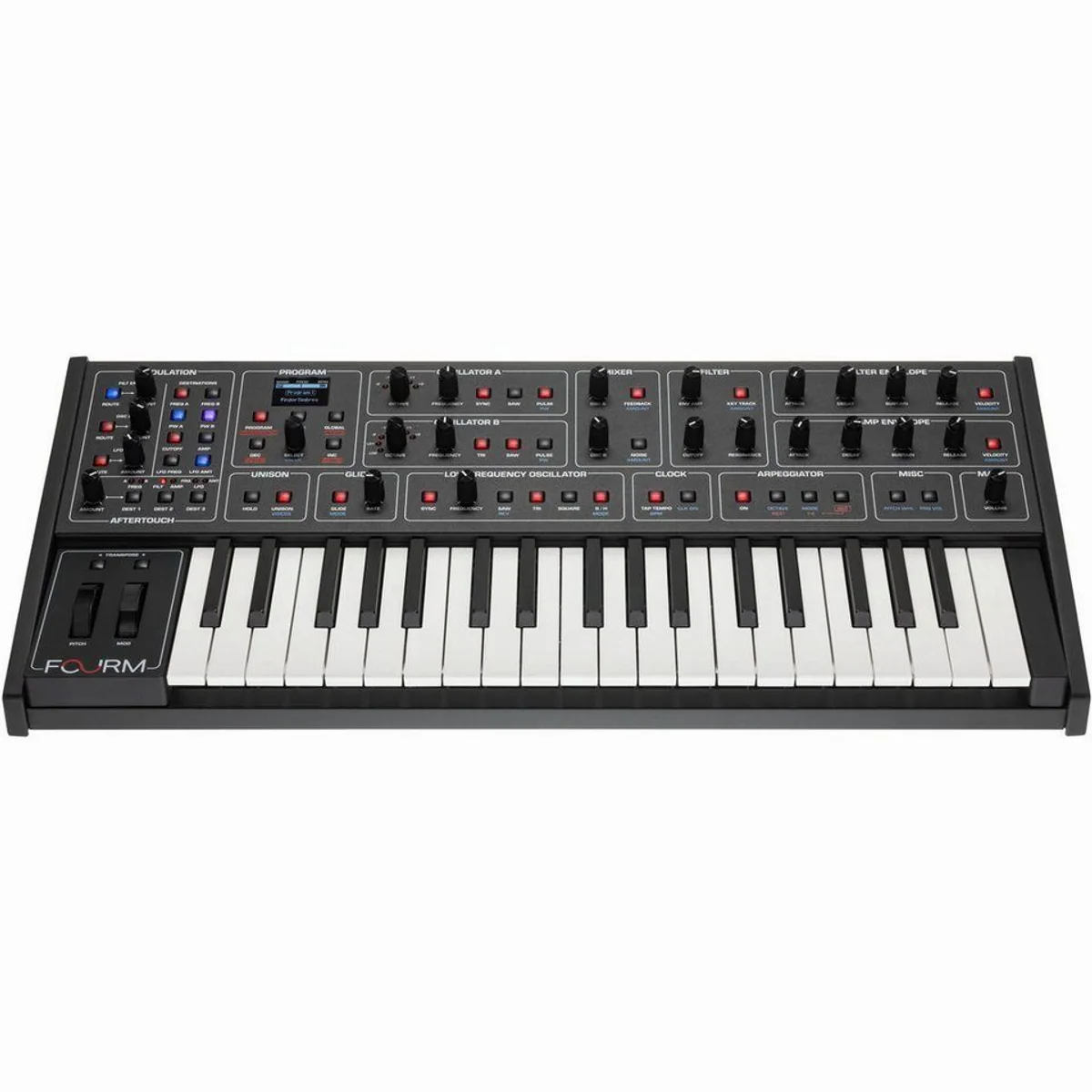 Sequential FOURM Synthesizer, subtraktiver Analog-Synthesizer, 37 Tasten, polyphon 3