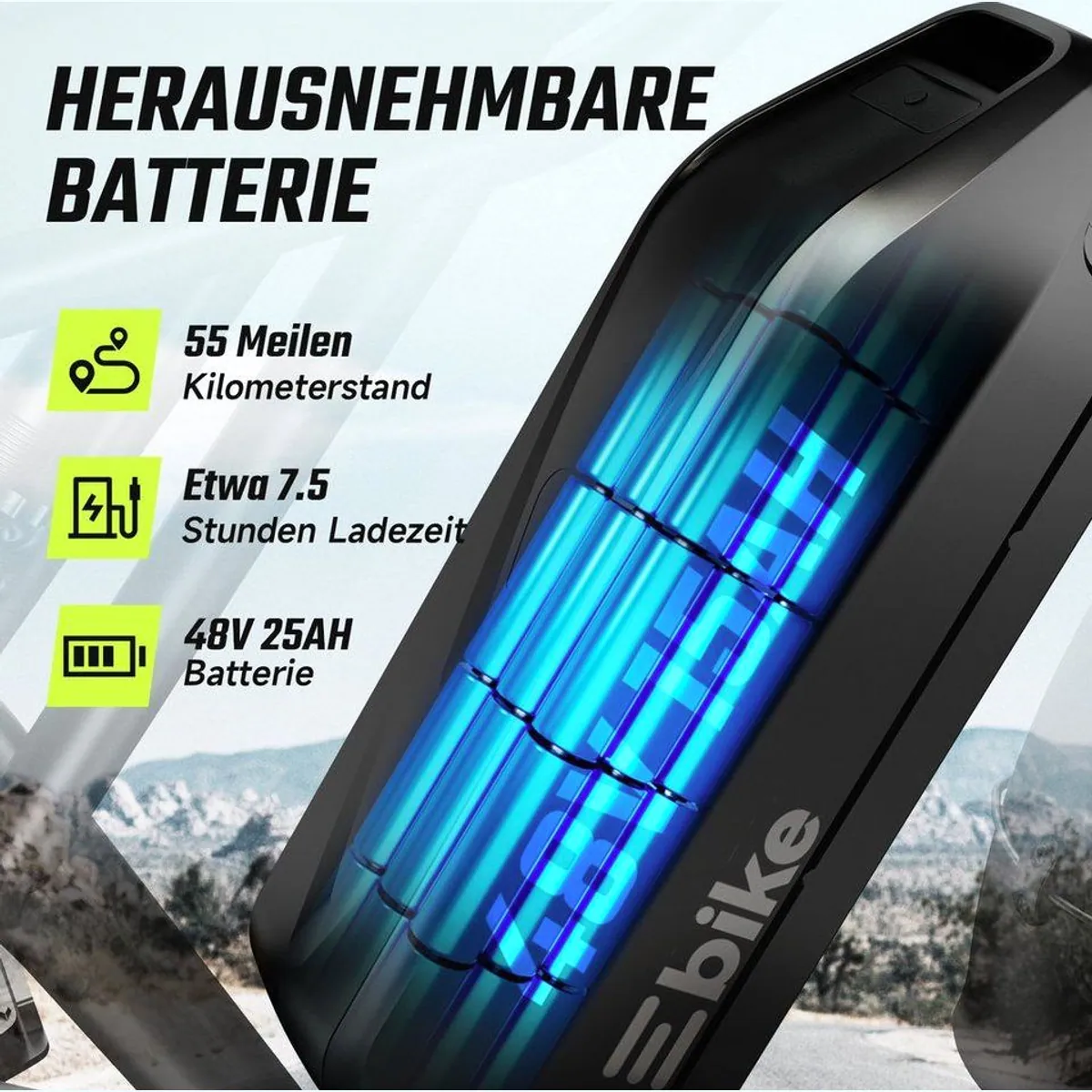 SISIGAD R002 PLUS E-Bike, 20 Zoll, 250W Motor, 204 kg Tragkraft, 130 km Reichweite 3