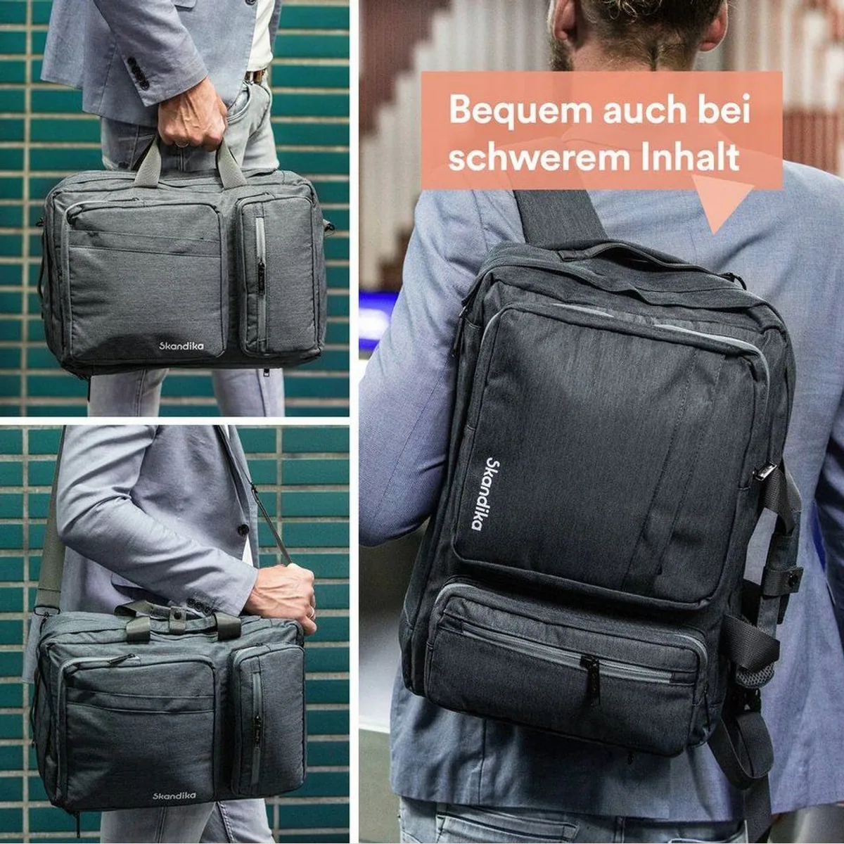 Skandika Levande Rucksack, urbaner Stil, wasserabweisend, 20 Liter Volumen 4