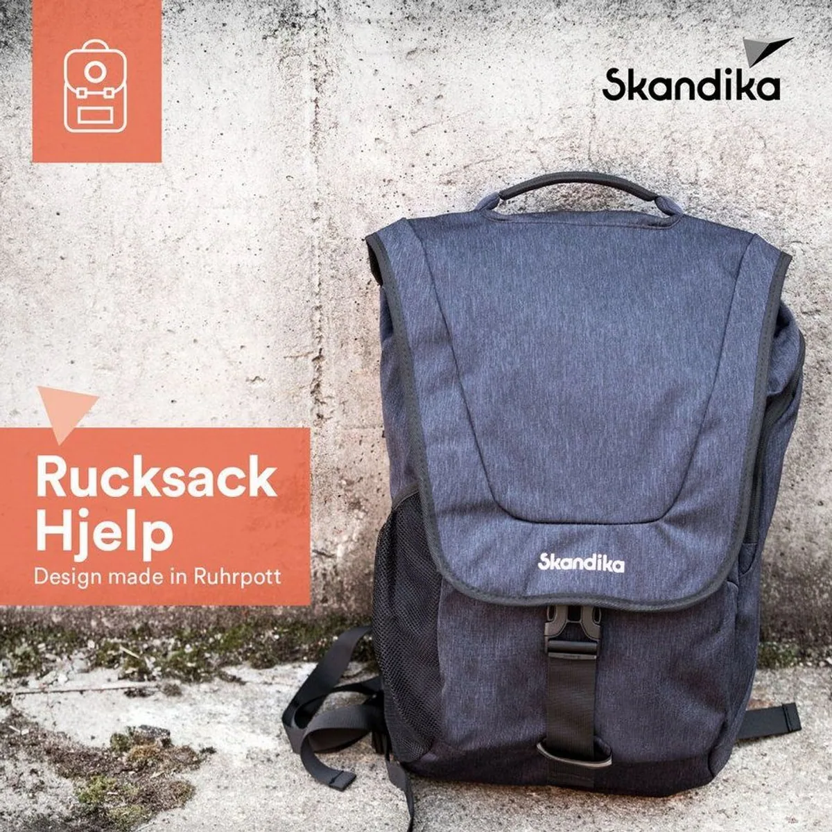 Skandika Hjelp Rucksack, Urban Style, wasserabweisend — 18 Liter, Organizer, für Schule und Freizeit 2