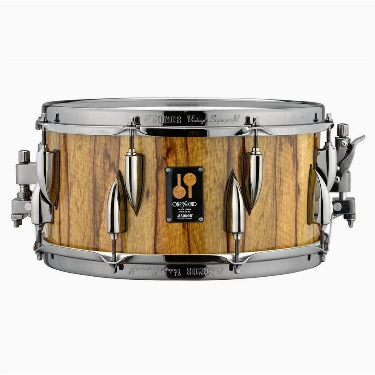 SONOR One of a Kind Black Limba Snare-Drum, limitiert, handgefertigt, inkl. Hardcase 2