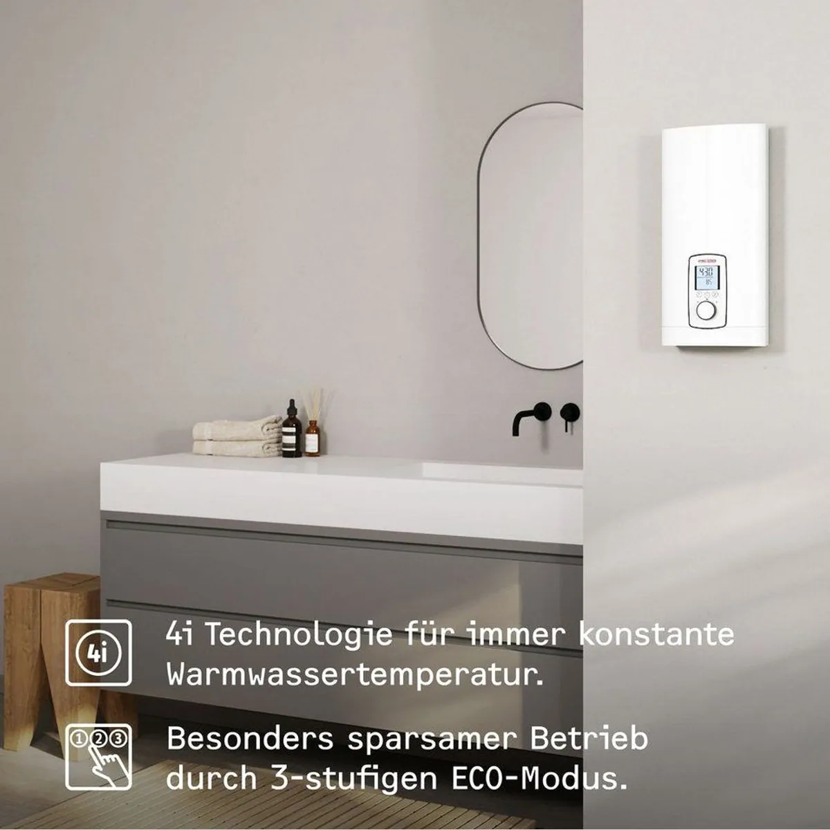 STIEBEL ELTRON DHE Komfort-Durchlauferhitzer, konstante Wassertemperatur, 4i Technologie, intuitive Bedienung 2