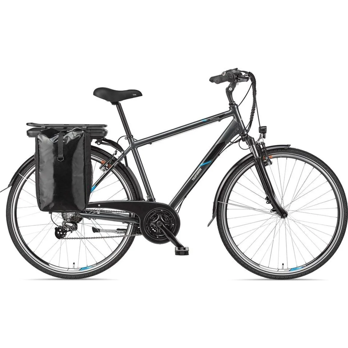 Telefunken Expedition XT481 E-Bike, 21 Gang Shimano, 100 km Reichweite, Gepäckträger