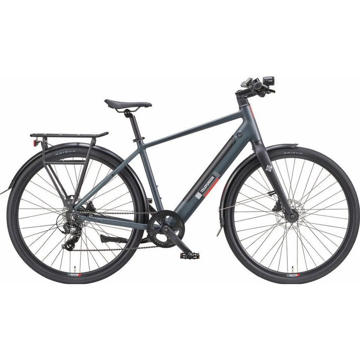 Telefunken UH210 E-Bike Cityrad, 7-Gang Kettenschaltung, leistungsstarker Heckmotor — perfektes Urbanbike für Herren