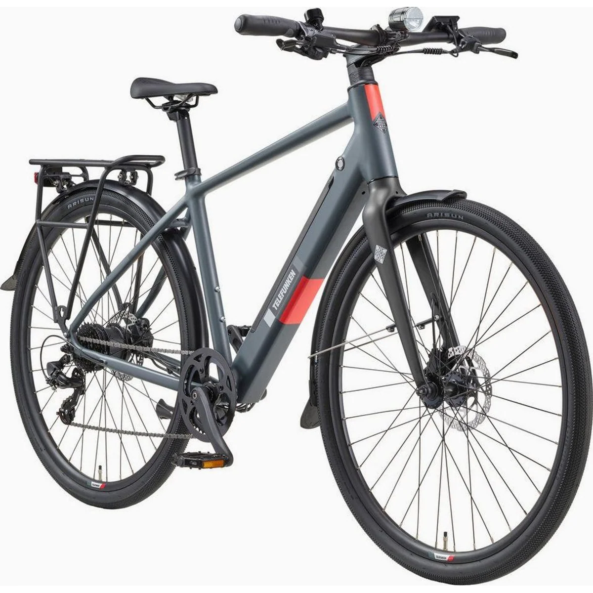 Telefunken UH210 E-Bike Cityrad, 7-Gang Kettenschaltung, leistungsstarker Heckmotor — perfektes Urbanbike für Herren 2