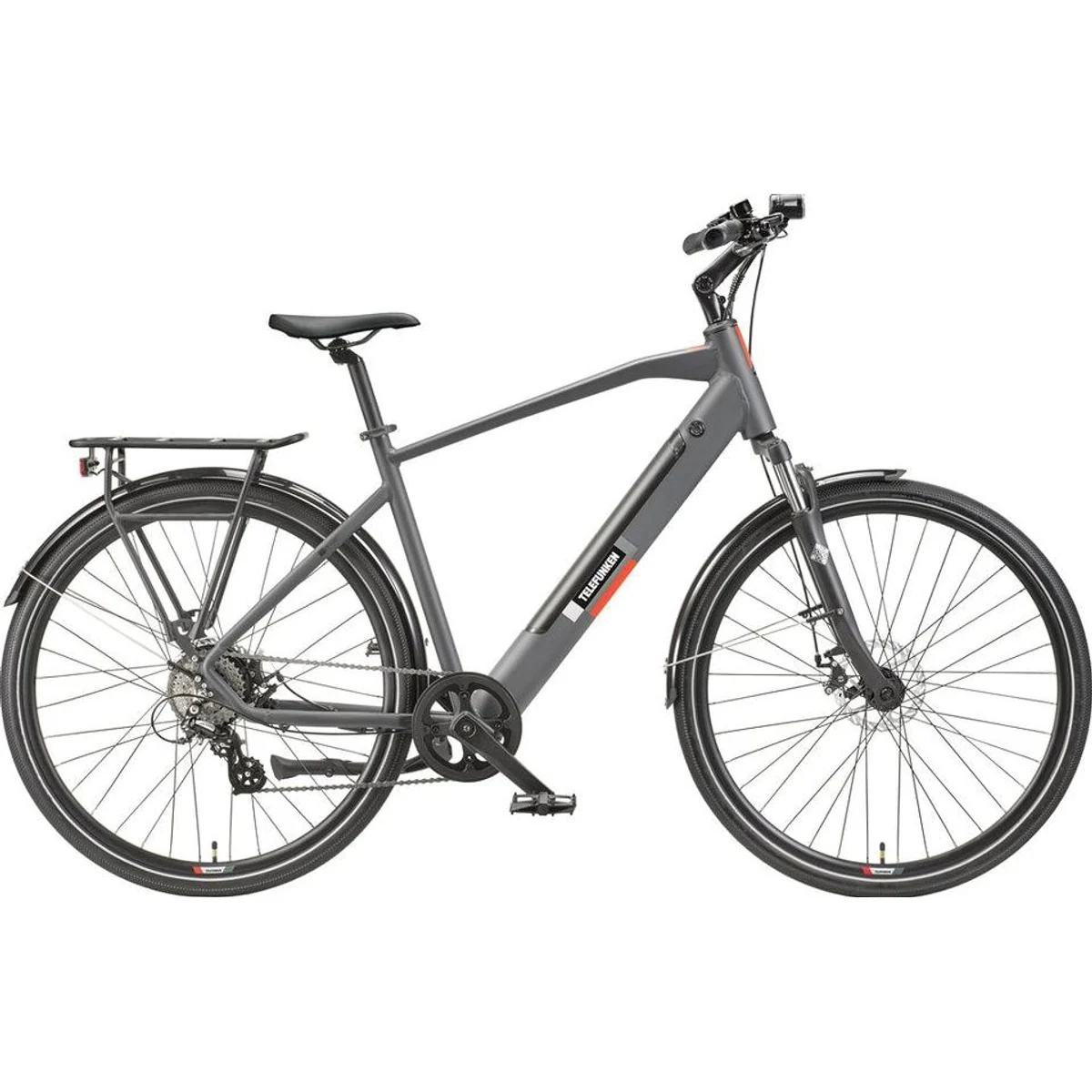 Telefunken E-Bike Expedition XT490 Herren, 8-Gang Shimano, kraftvoller Heckmotor — hohes Fahrvergnügen, bis 100 km Reichweite, StVZO-konform