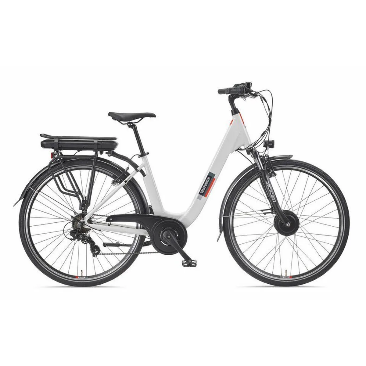 Telefunken E-Bike RC826, 250W Frontmotor, 7-Gang Kettenschaltung, niedriger Einstieg — perfektes Cityrad