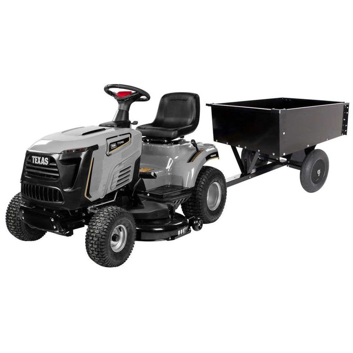 Texas Premium TTS98H Rasentraktor, kraftvoller Motor, flexibles Mähsystem, inkl. Anhänger