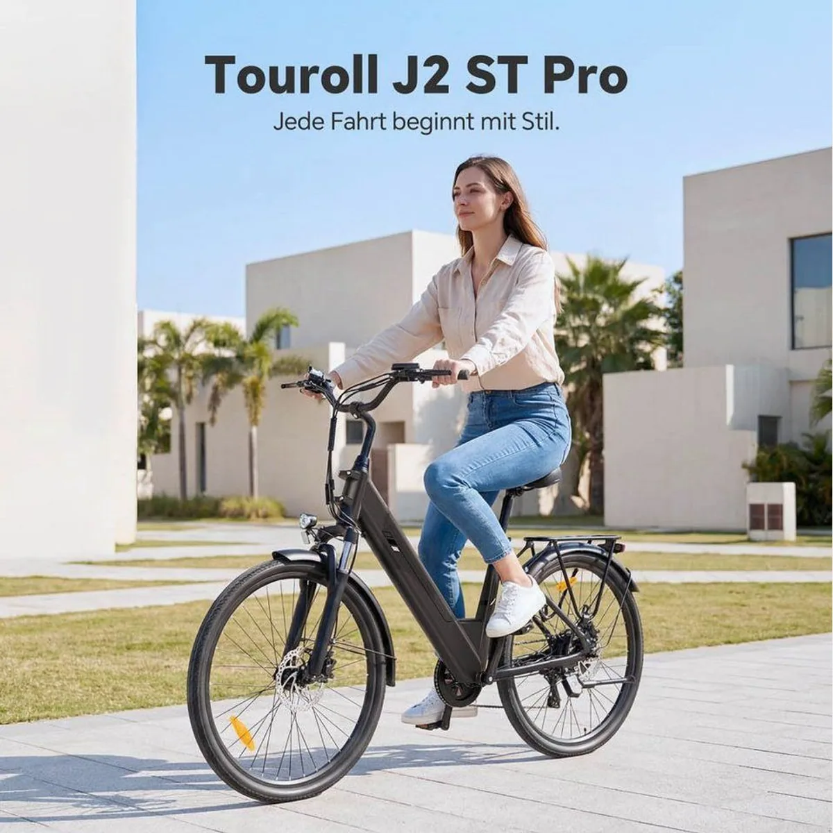 Touroll J2 ST Pro E-Bike, kraftvoller Heckmotor, hydraulische Scheibenbremsen, 100 km Reichweite 2