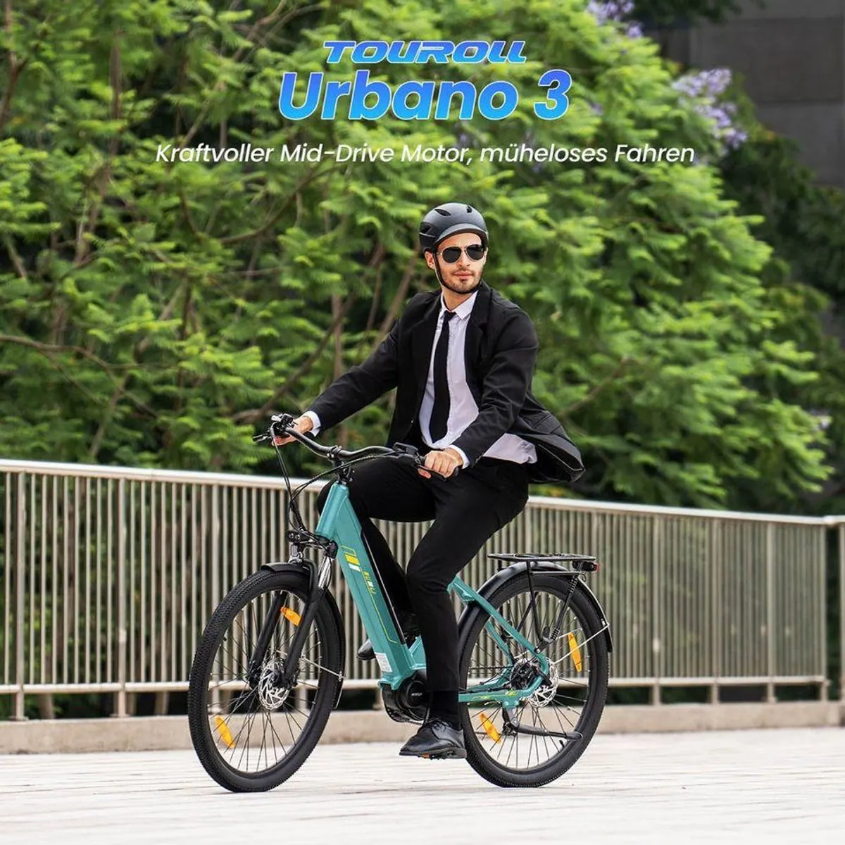 Touroll Urbano 3 E-Bike, leistungsstarker Mittelmotor, 7-Gang-Schaltung, langlebiger Akku 2